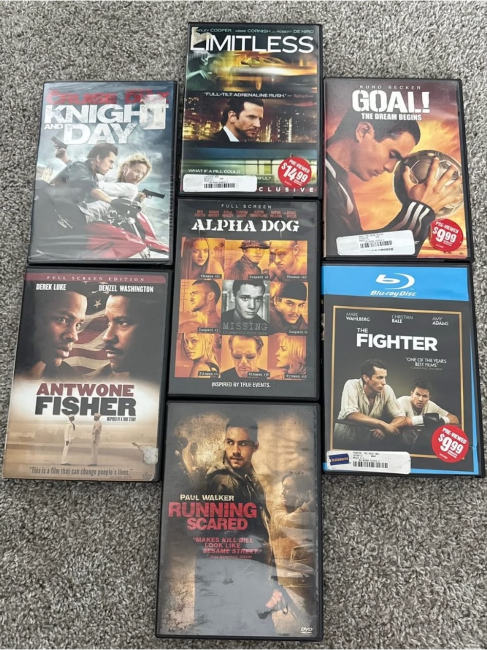 Action & Drama DVD/Blu-ray Movie Bundle - Black Cases